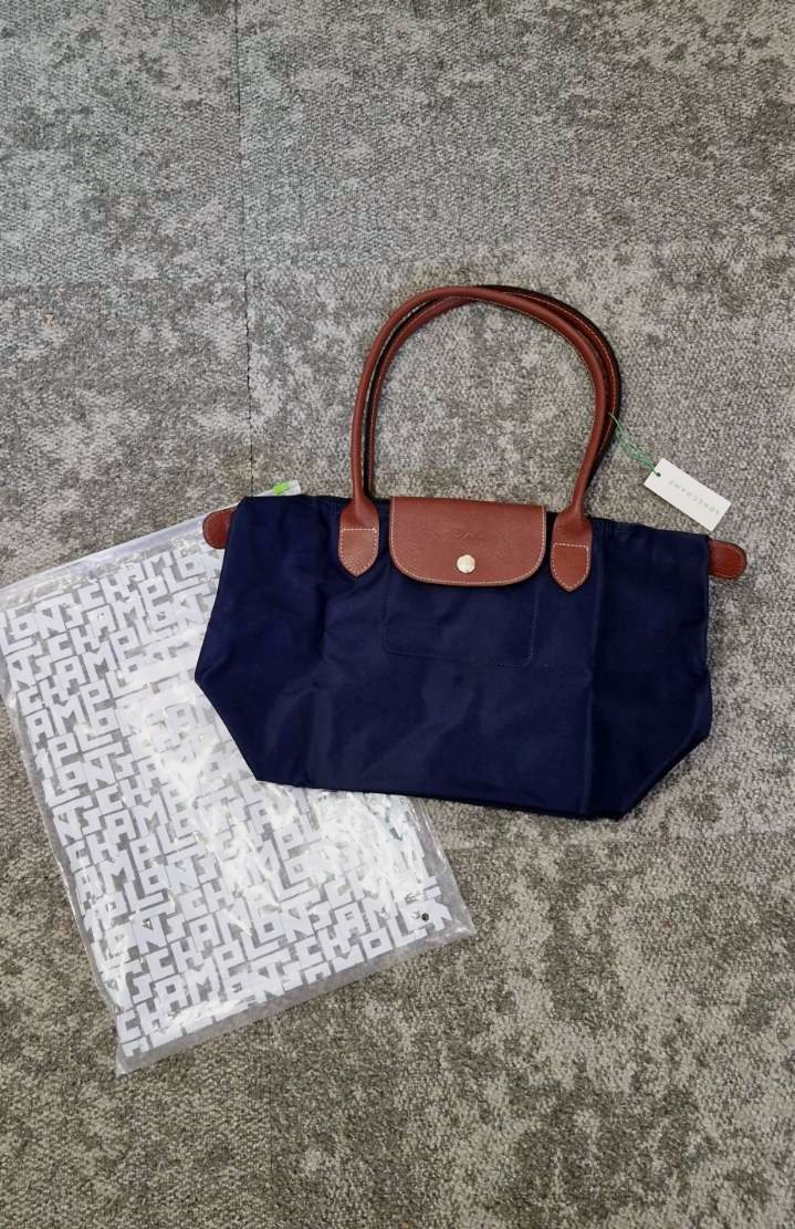 Sac cabas Longchamp Le Pliage bleu marine