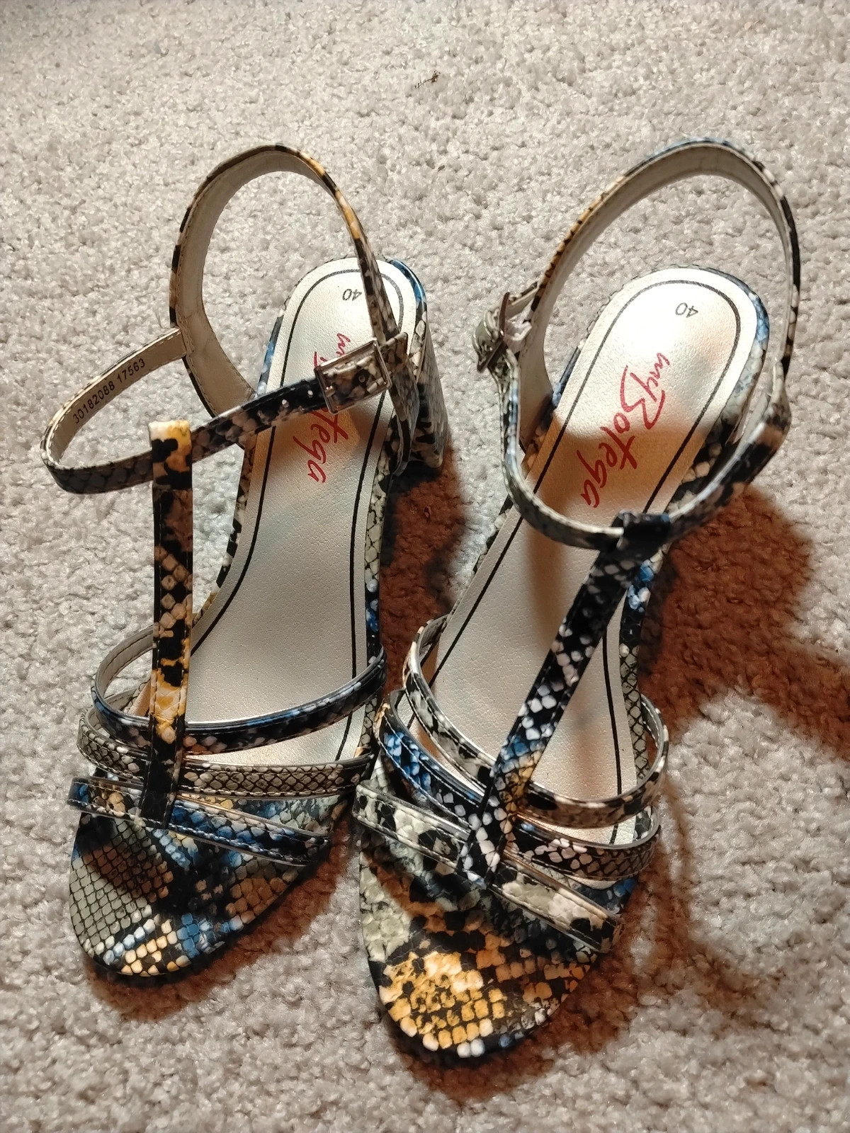 Chaussures talon femme my bottega cuir couleur multicolore taille 40