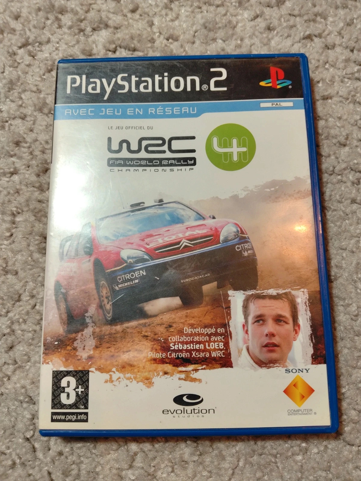 Jeux vidéo wrc fia World Rally championship 4 évolution studio Sony+3 ans