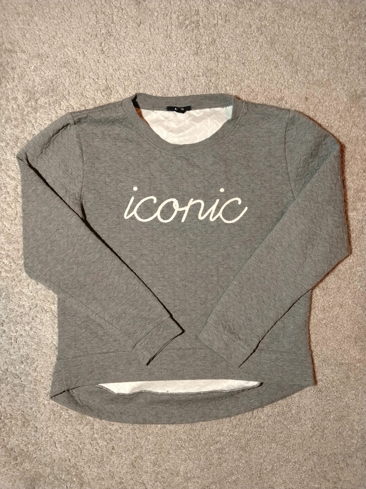 Sweat pull femme Kiabi taille M Gris