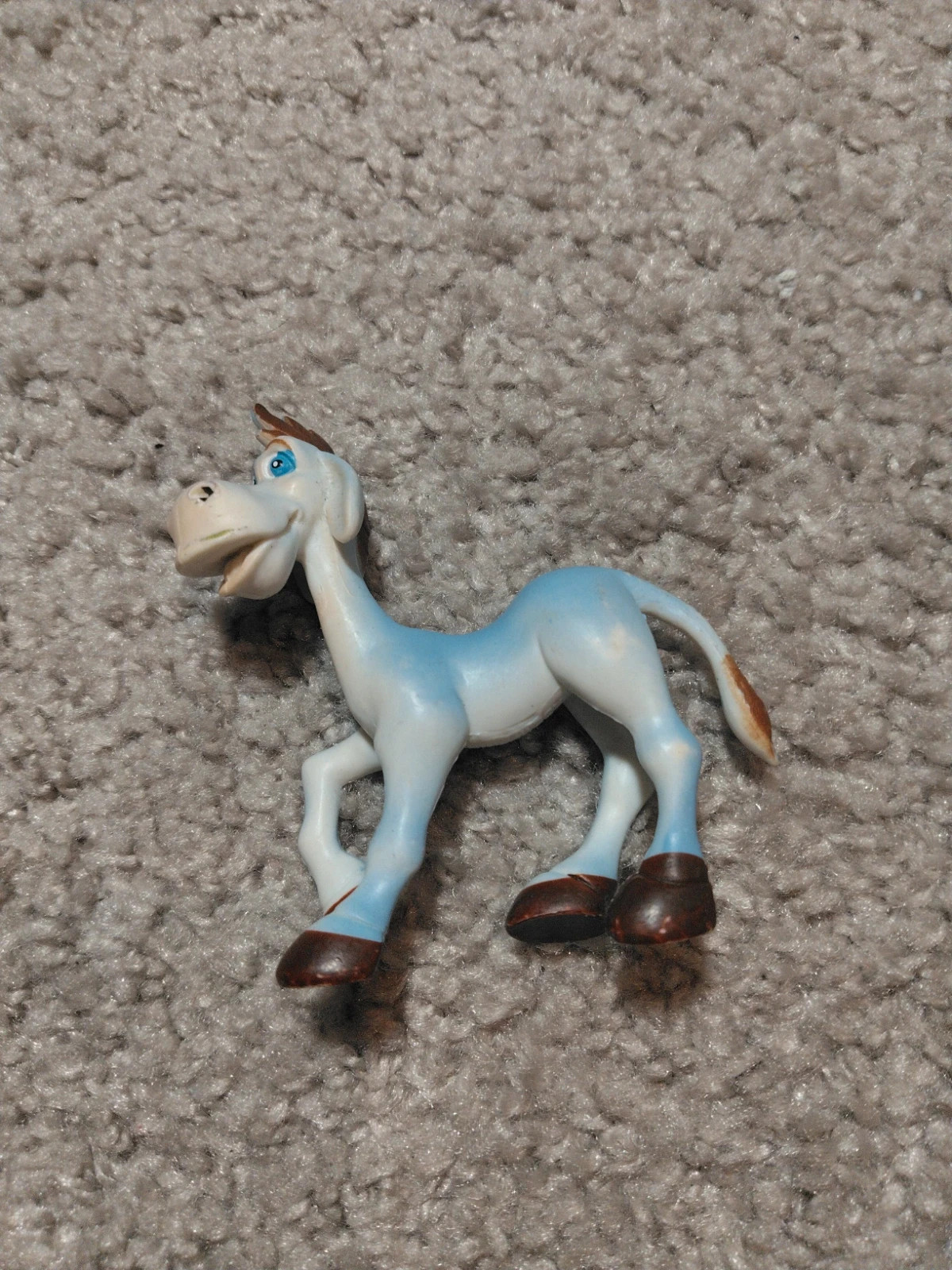 Figurine poney bleu dessin anime vintage