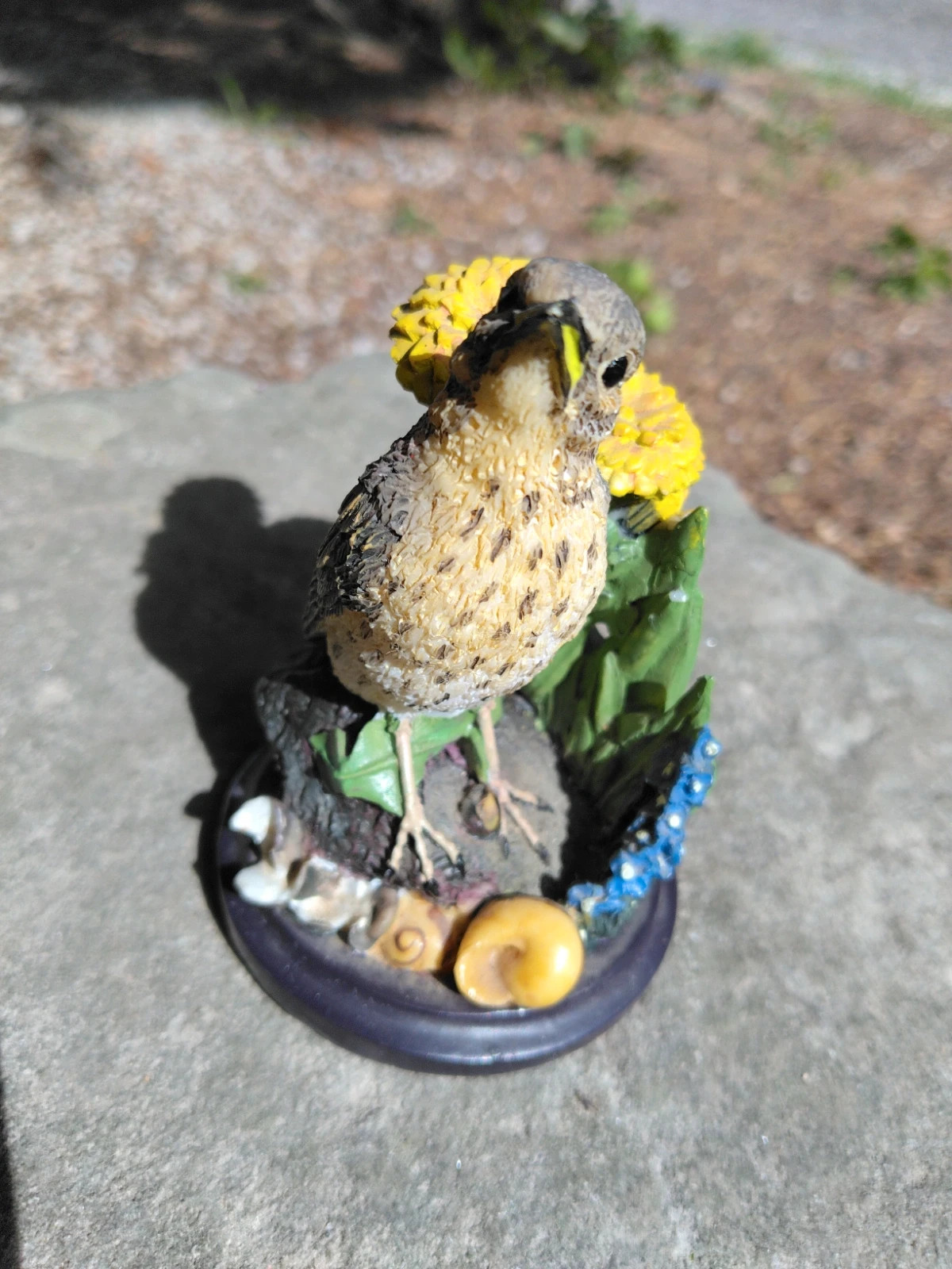 Figurine grive musicienne Country Bird Collection