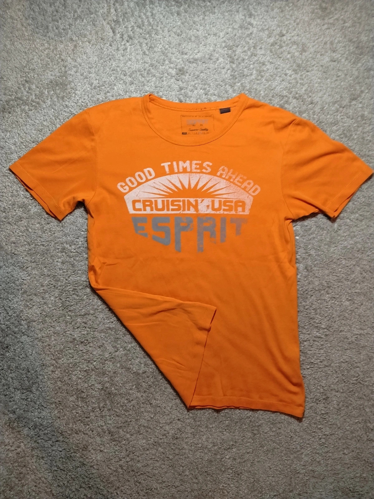 T-shirt orange Esprit "Cruisin' USA" - Taille L