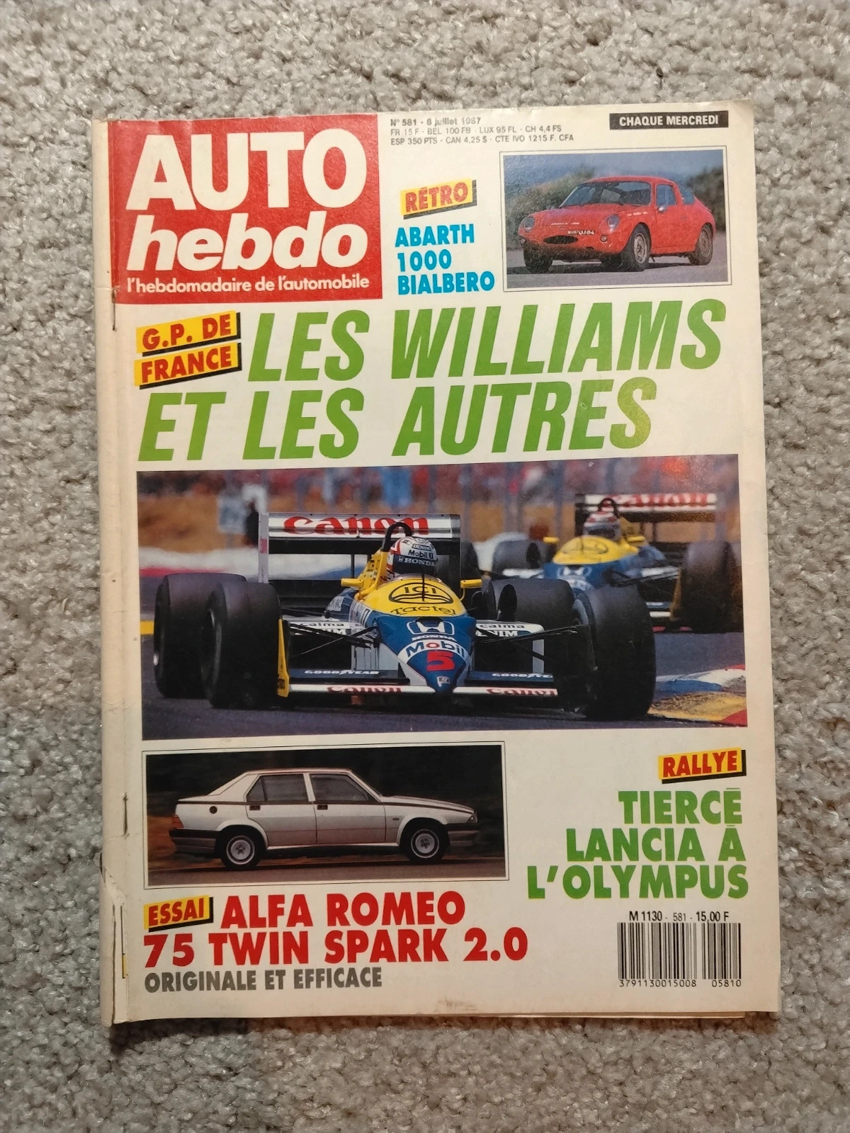 Auto Hebdo N° 581 - 8 Juillet 1987