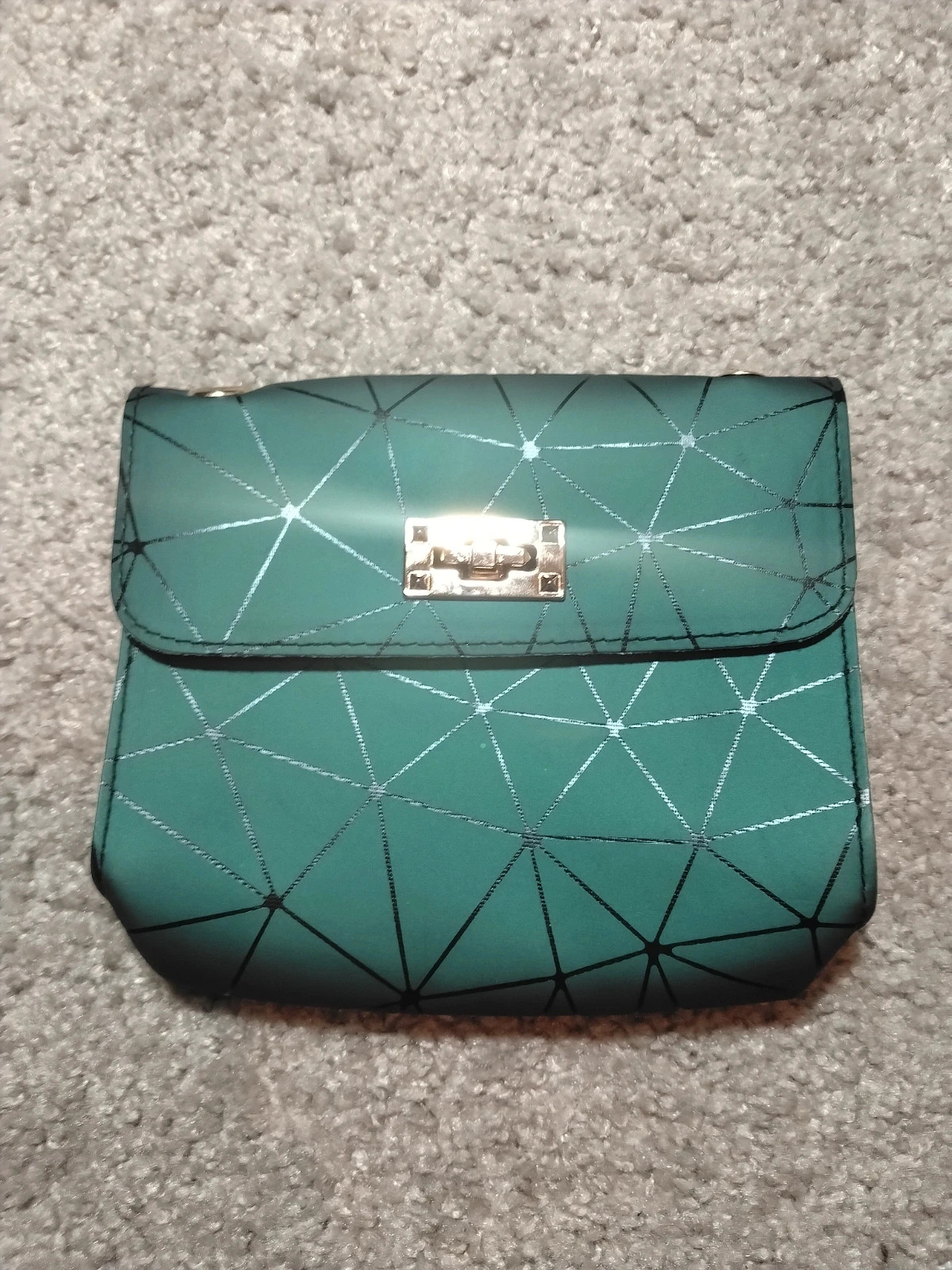 Sac Bandoulière Géométrique Vert Émeraude / Sarcelle