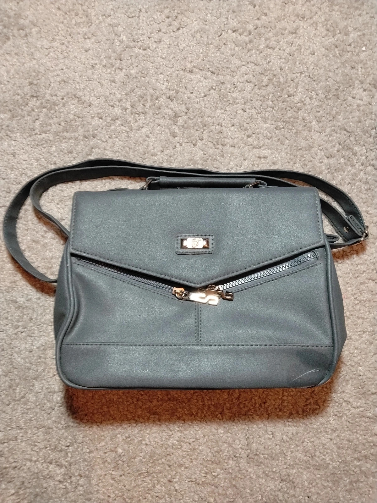 Sac Bandoulière Gris Multi-Compartiments