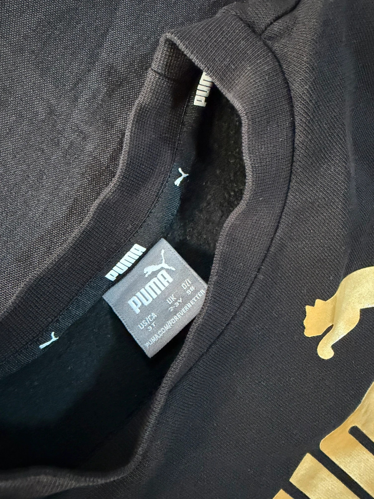 Ensemble puma noir / doré – Puma – taille 3 ans / 98 cm 3