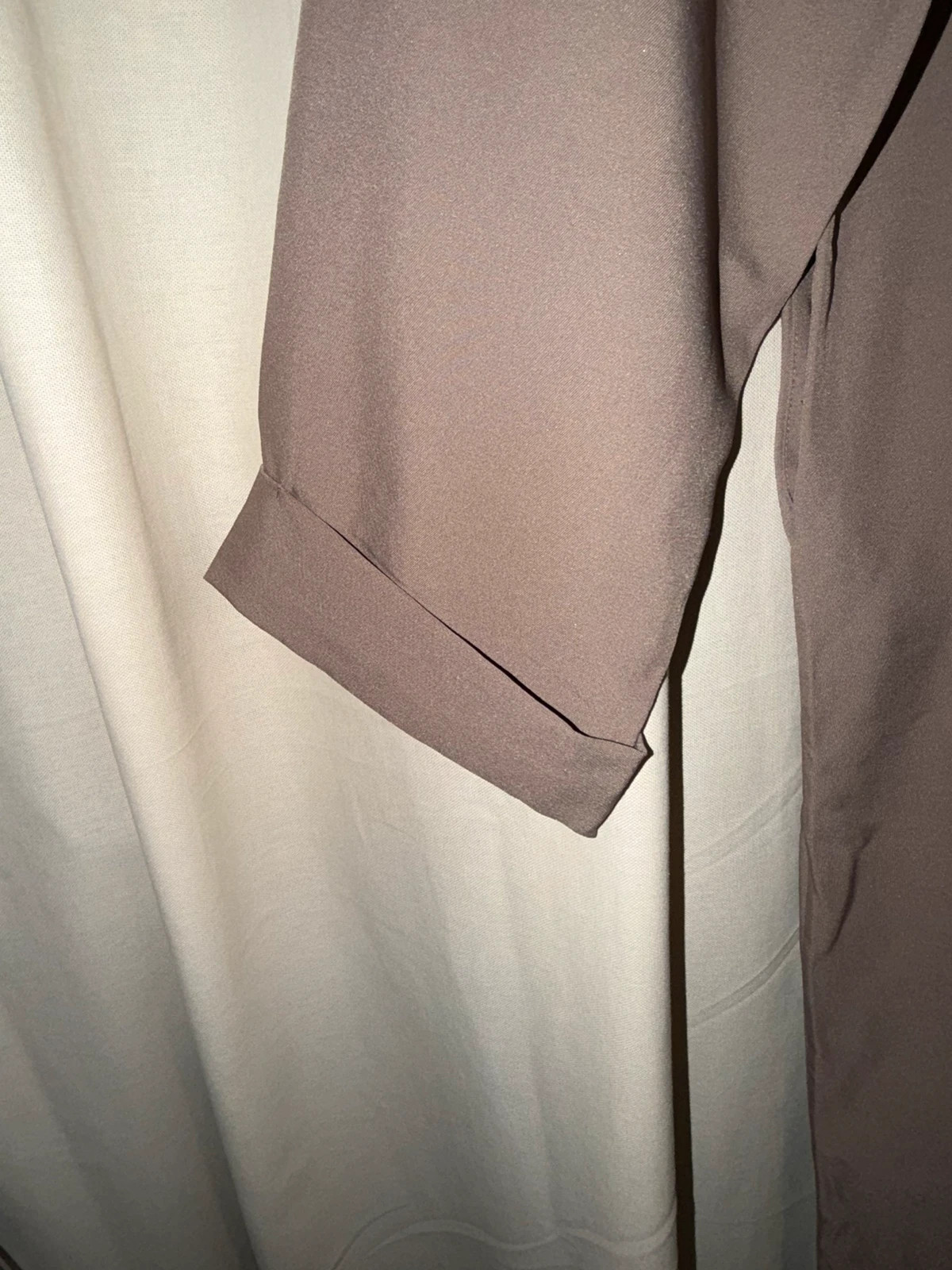 Abaya longue couleur taupe – taille XL / 42 / 14 3