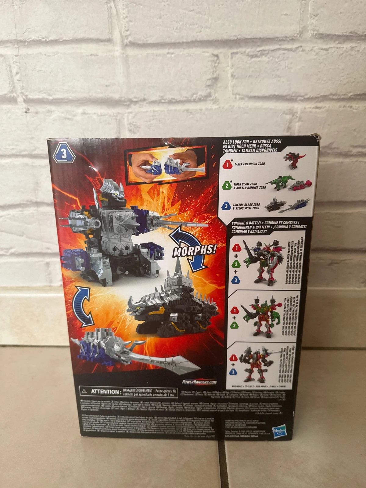 Figurine Power Rangers Dino Fury Zord Link Série 3 Combinable – Power Rangers – taille Taille unique 3