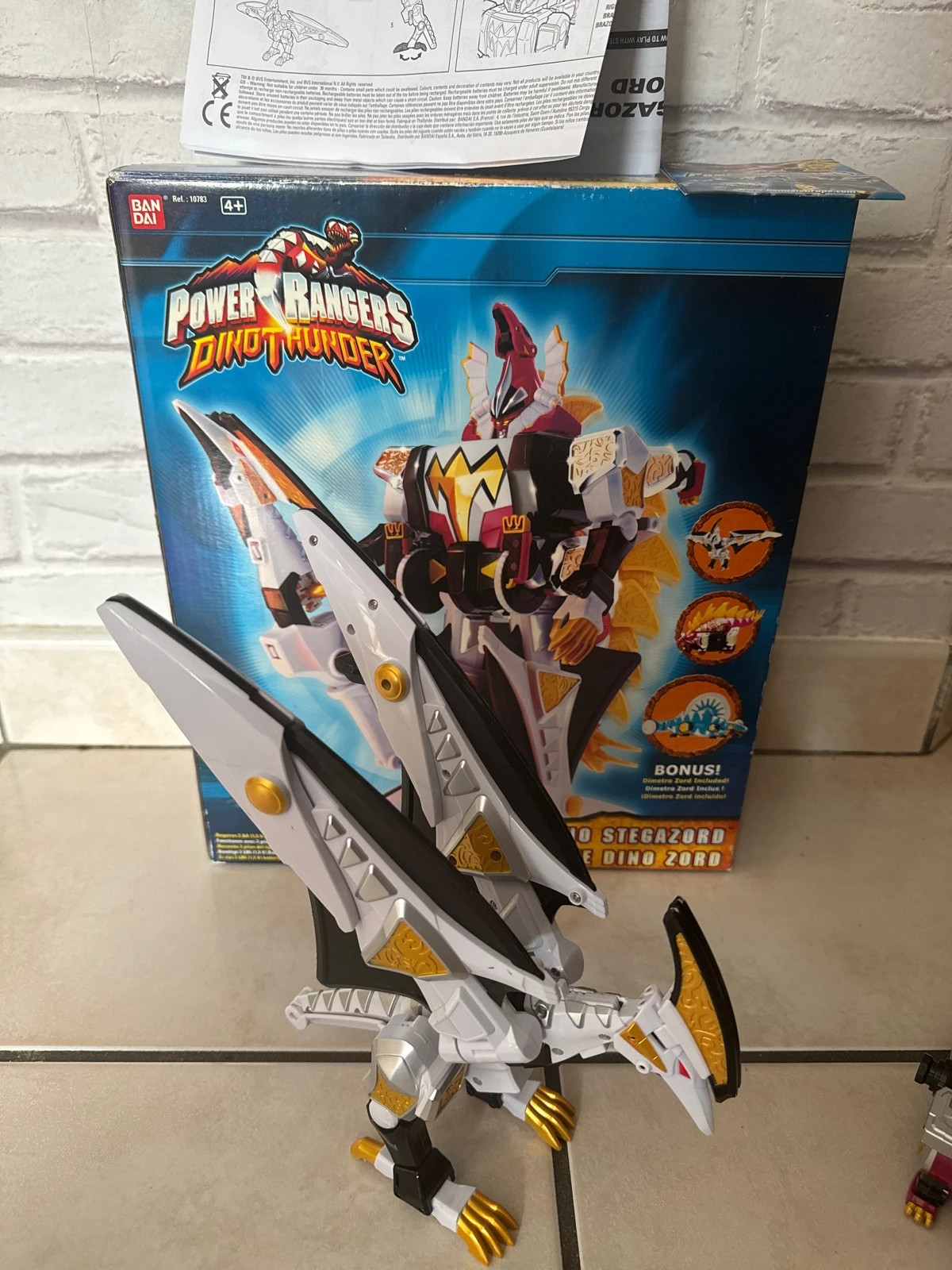 Power Rangers Dino Thunder Abaranger DX Killeroh Megazord Chogokin Bandai avec boite et notices – Power Rangers – taille Taille unique 5