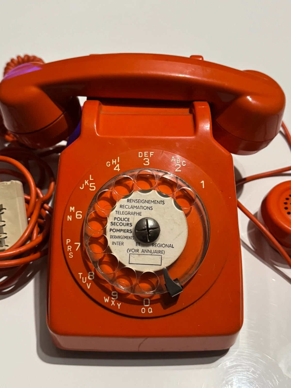 Téléphone fixe Vintage Orange de 1979 Socotel – Socotel 2