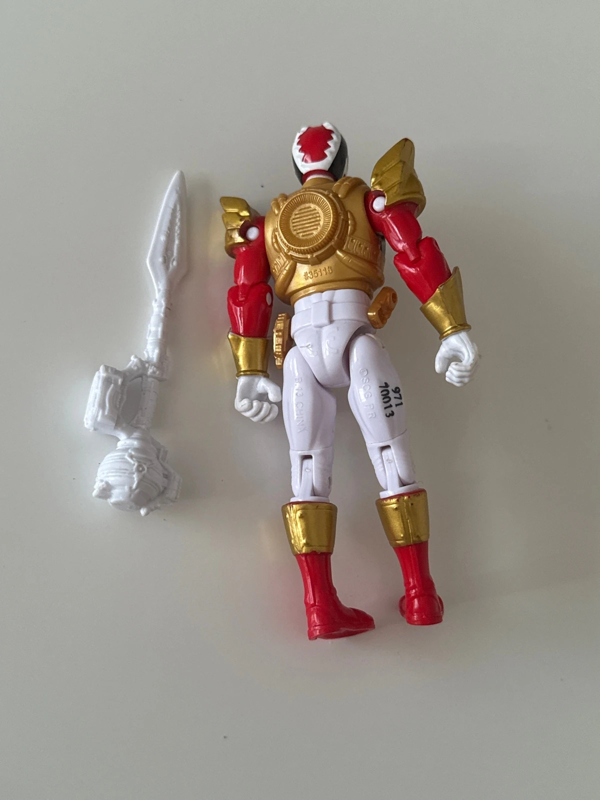 Bandai Power Rangers Megaforce Ultra Metallic Force Red Ranger Action Figure – Power Rangers – taille Taille unique 3