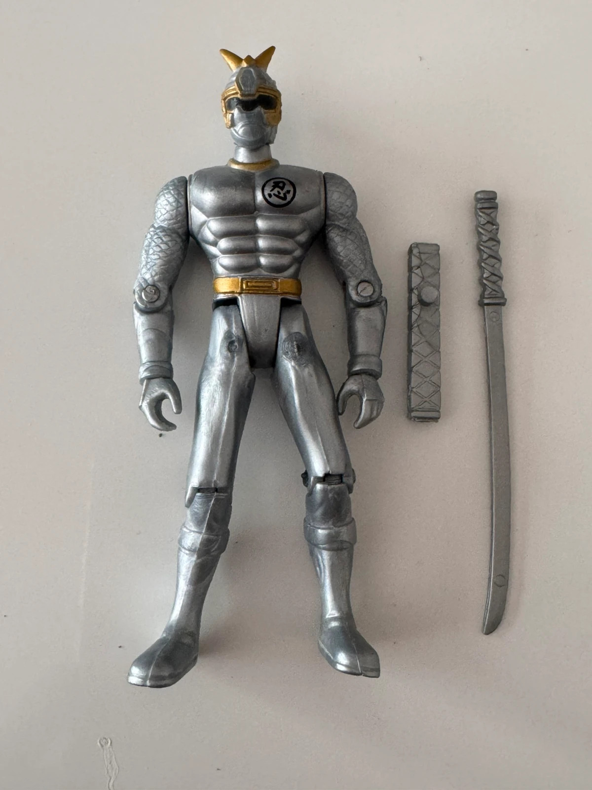 Figurine Power Rangers Ninja Storm - Ranger Argenté, articulé – Power Rangers – taille Taille unique 2