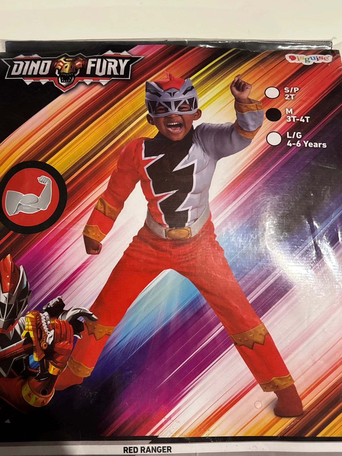 Déguisement Power Rangers Dino Fury Rouge 3/4 ans – Power Rangers – taille Taille unique 4