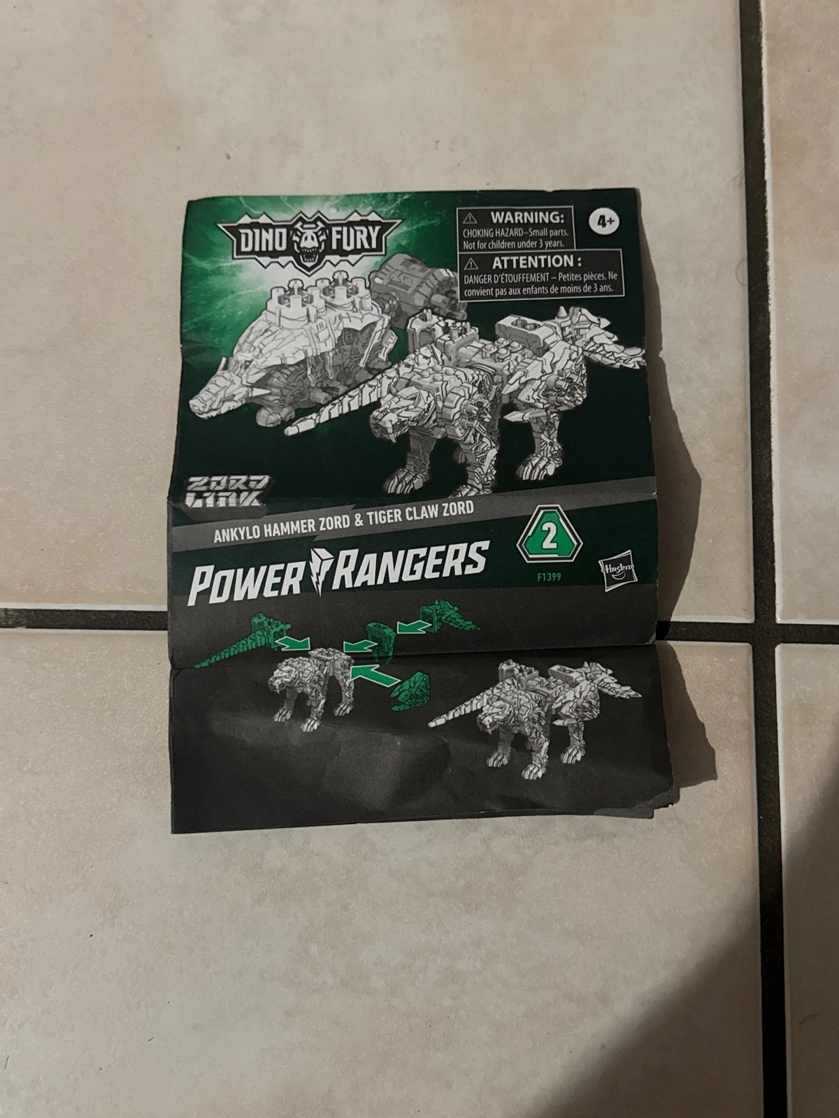Power Rangers Dino Fury Zord Link fiches technique série 2 et 3 et 4 pieds pour Zords – Power Rangers – taille Taille unique 5