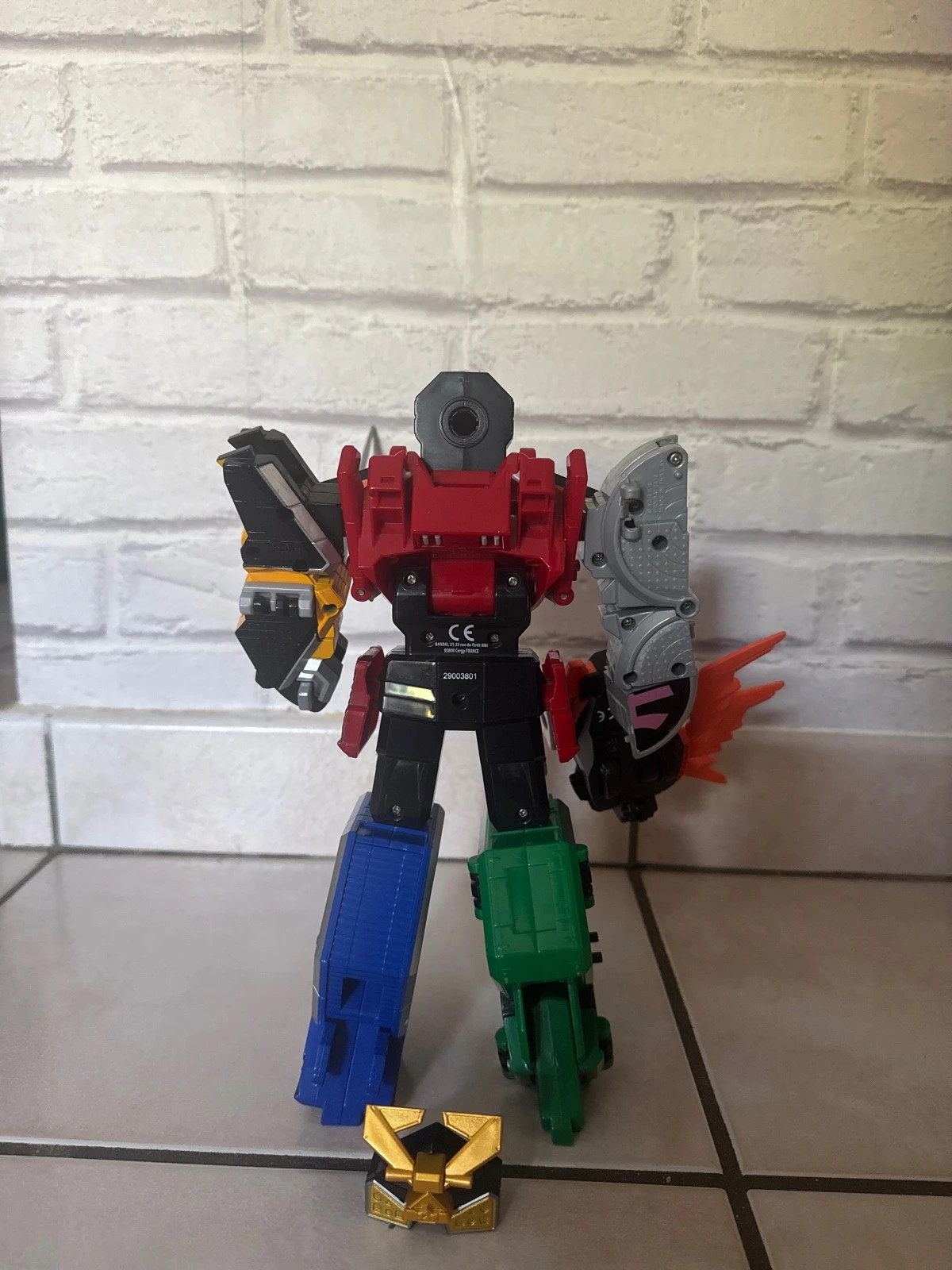 Power Rangers Samurai Sentai Shinkenger DX Shinken Megazord Bandai 2010avec extension Scarabée – taille Taille unique 5
