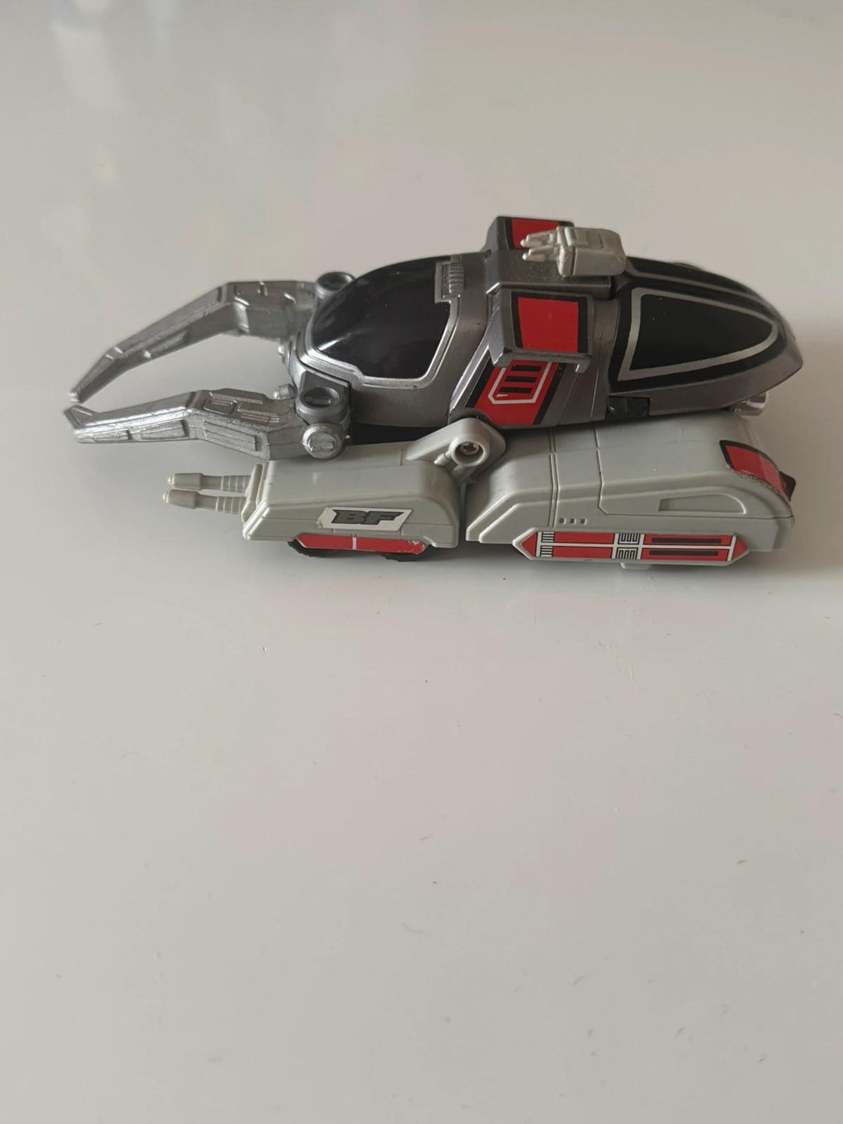 Véhicule vintage 1997 Bandai Beetleborgs Metallix Deluxe titane argent BV 16cm – beetleborgs – taille Prématuré, jusqu'à 44cm 2