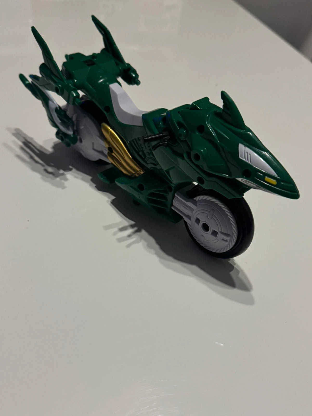 Moto Power Ranger Shark vert de 2008 – Power Rangers – taille Prématuré, jusqu'à 44cm 2