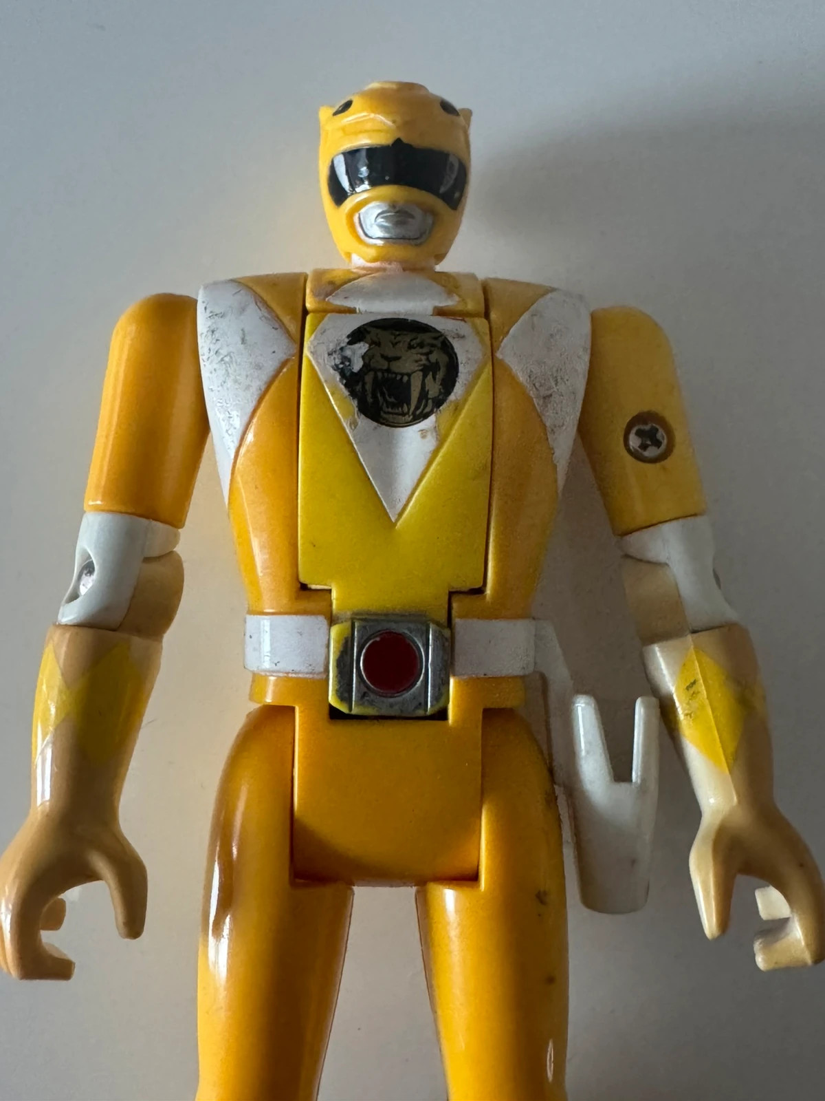 Power Rangers - Vintage - Mighty Morphin Legacy Jaune Flip Head Morph 1993 – Power Rangers – taille Prématuré, jusqu'à 44cm 2