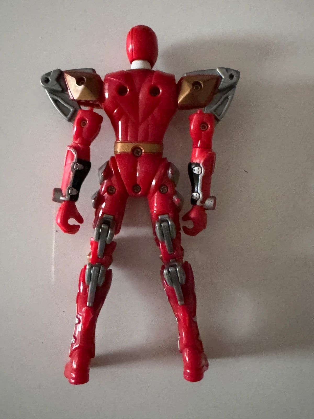Figurine Power Rangers 2003 Mighty Morphin Dino Thunder rouge extensible Bandai 15 cm – Power Rangers – taille Prématuré, jusqu'à 44cm 2