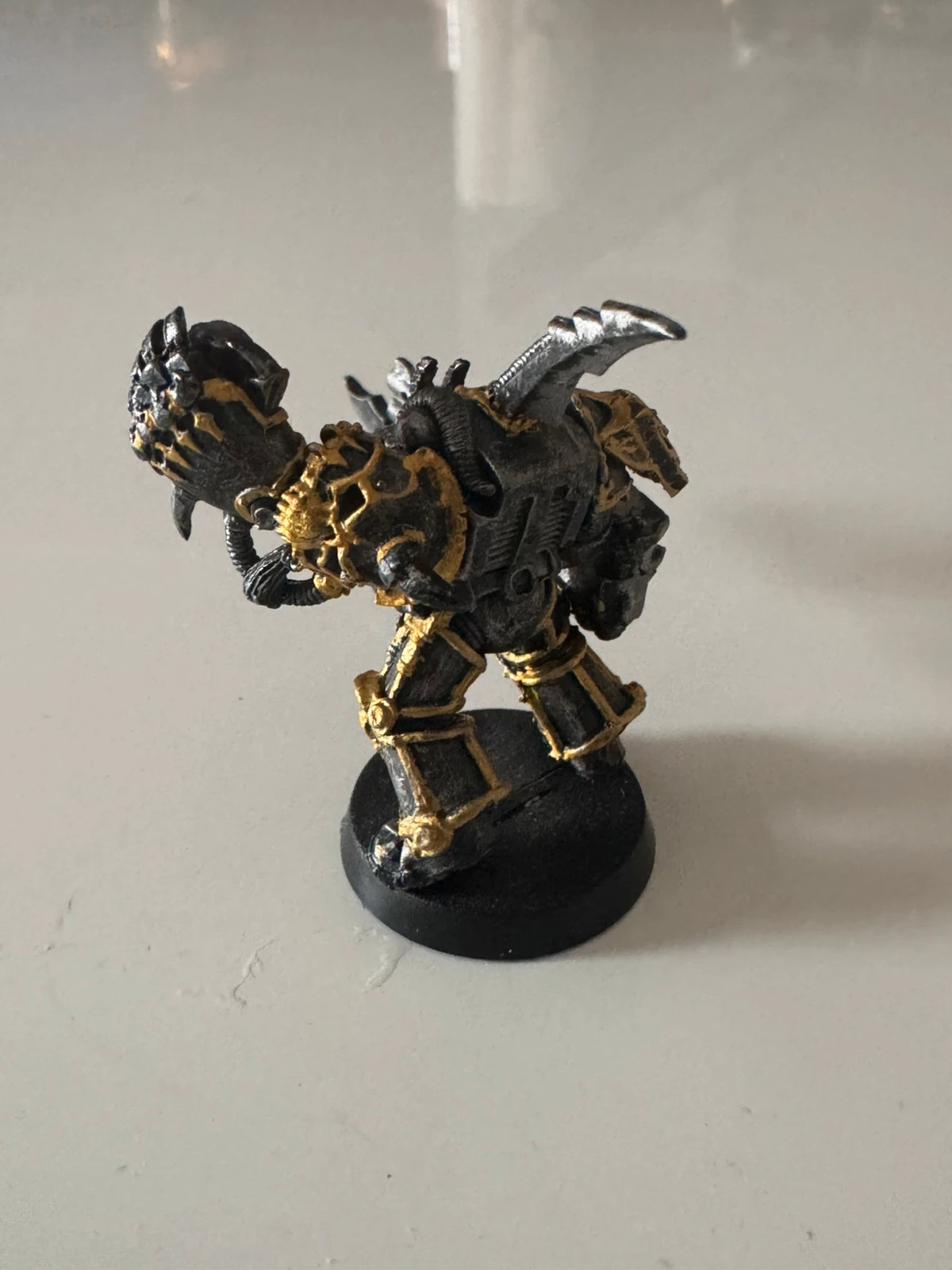Warhammer 40k Terminator Mitrailleuse Lourde Iron Warriors Chaos en métal – Warhammer 3