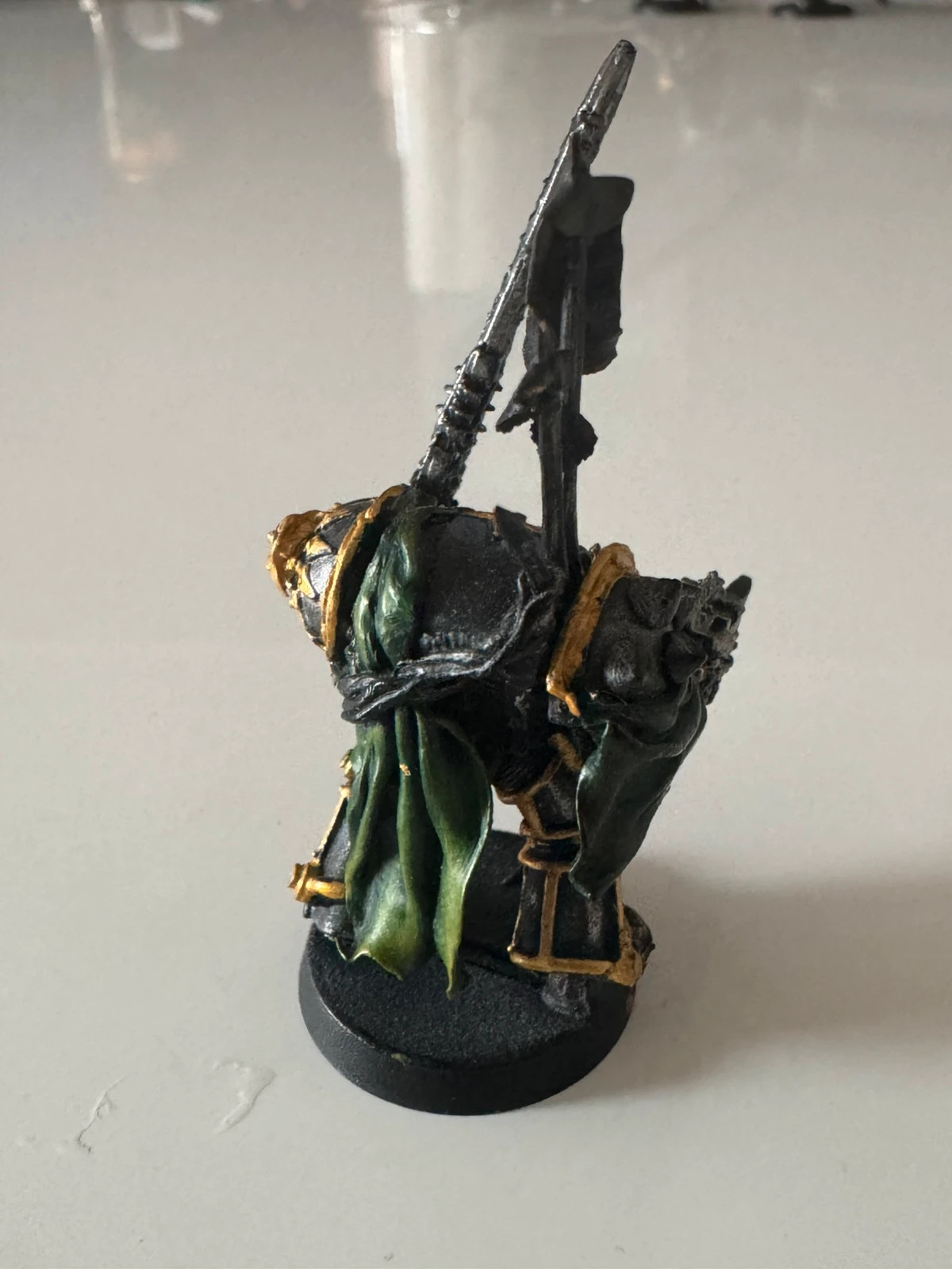 Warhammer 40k Terminator avec drapeau et cape Iron Warriors Chaos en métal – Warhammer 4