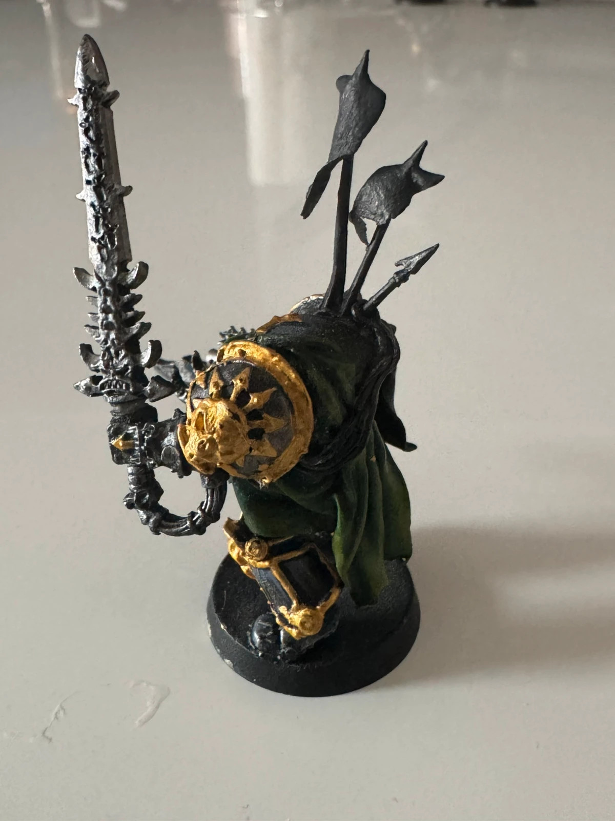 Warhammer 40k Terminator avec drapeau et cape Iron Warriors Chaos en métal – Warhammer 3