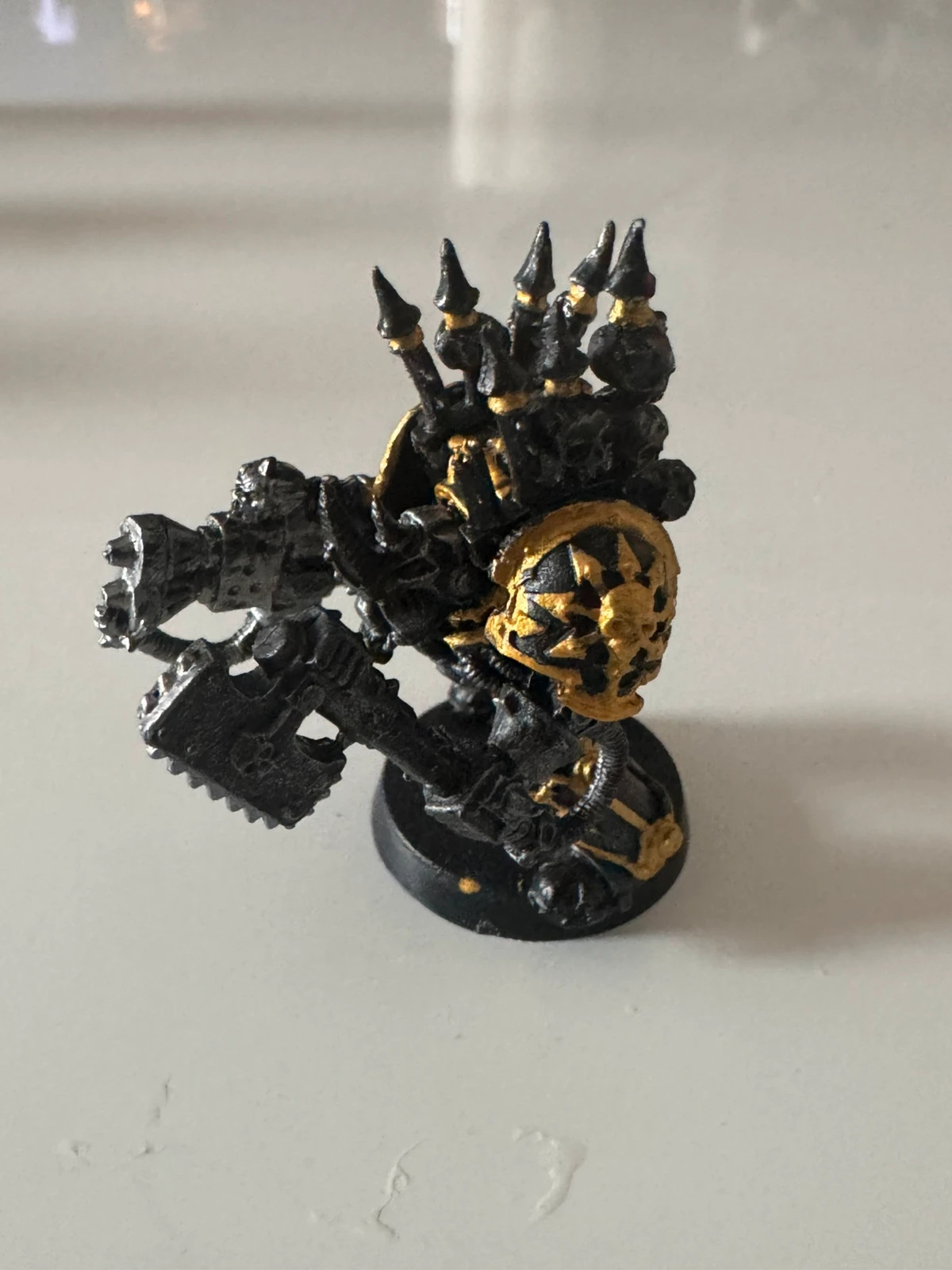 Warhammer 40k Terminator Lance Flamme Iron Warriors Chaos en métal – Warhammer 3