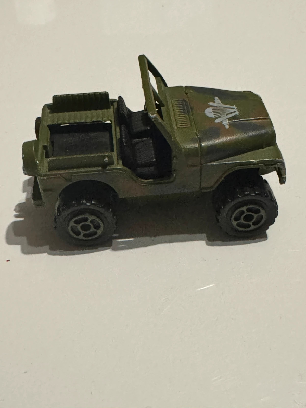 Majorette Jeep CJ 4x4 n° 290 / 244 vert armée loose 1/54 VHTF vintage années 80 – Majorette 5