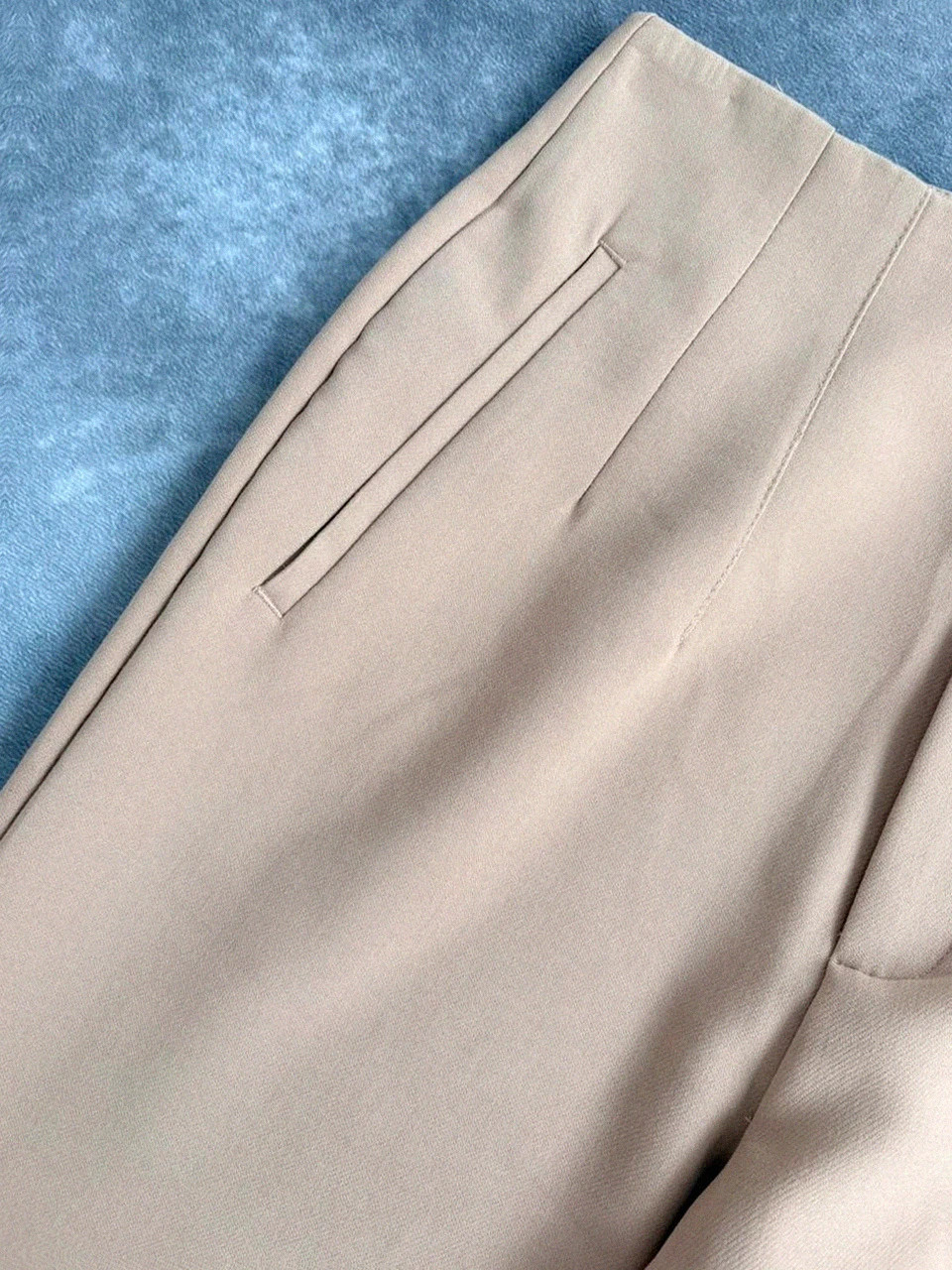 High Waisted Beige Trousers Luxury Chino Pants Straight Leg Casual Formal Office Wear🌺 – Stradivarius – taille M / 38 / 10 5