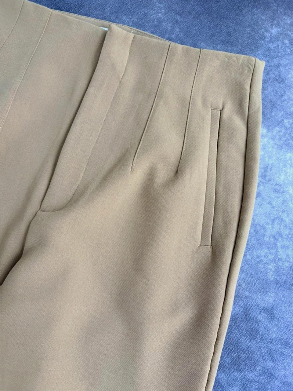 High Waisted Beige Trousers Luxury Chino Pants Straight Leg Casual Formal Office Wear🌺 – Stradivarius – taille M / 38 / 10 4