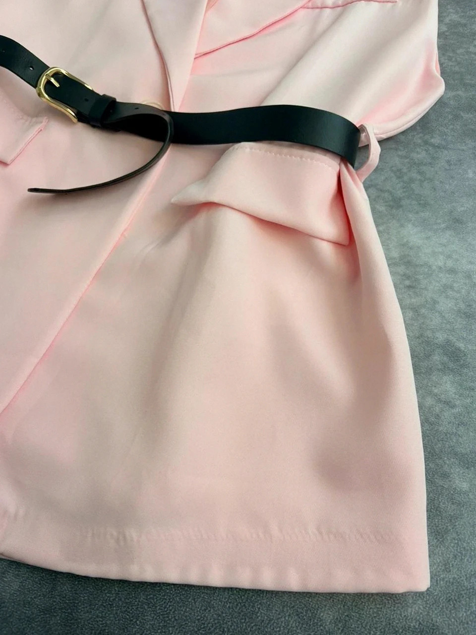 Vestido blazer rosa con cinturón elegante chic sin mangas chaleco ajustado atuendo moderno🌺 – Tendance – taille M / 38 / 10 3