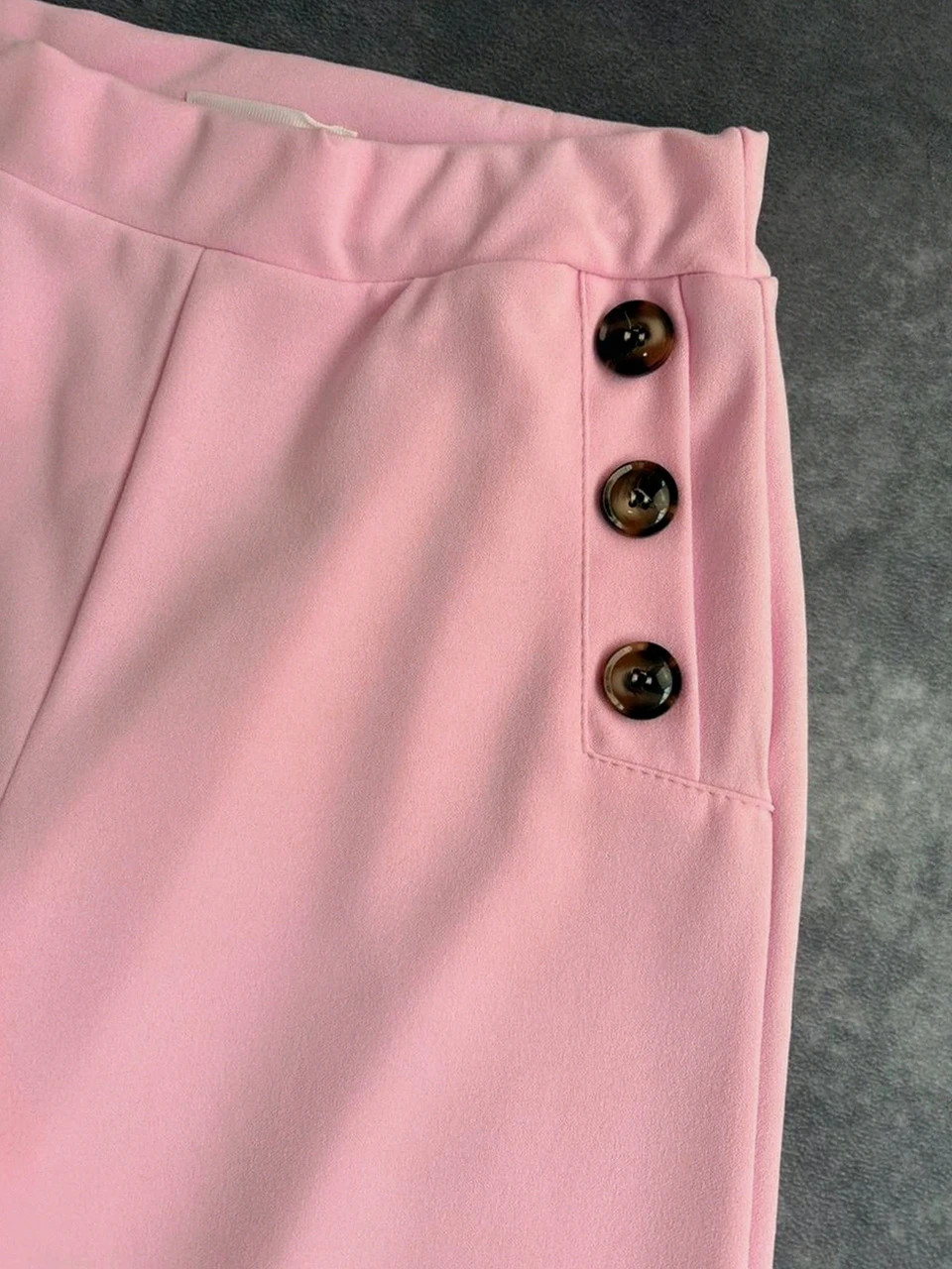 Pantalones flare rosa mujeres Y2K aesthetic chic elegante casual trousers🌺 – Vintage Dressing – taille M / 38 / 10 4