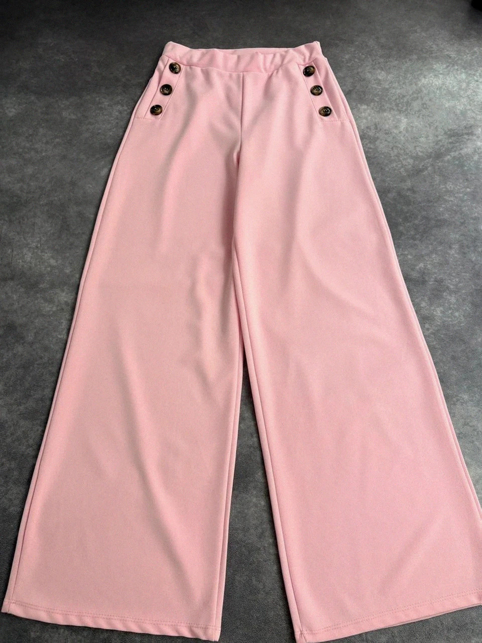 Pantalones flare rosa mujeres Y2K aesthetic chic elegante casual trousers🌺 – Vintage Dressing – taille M / 38 / 10
