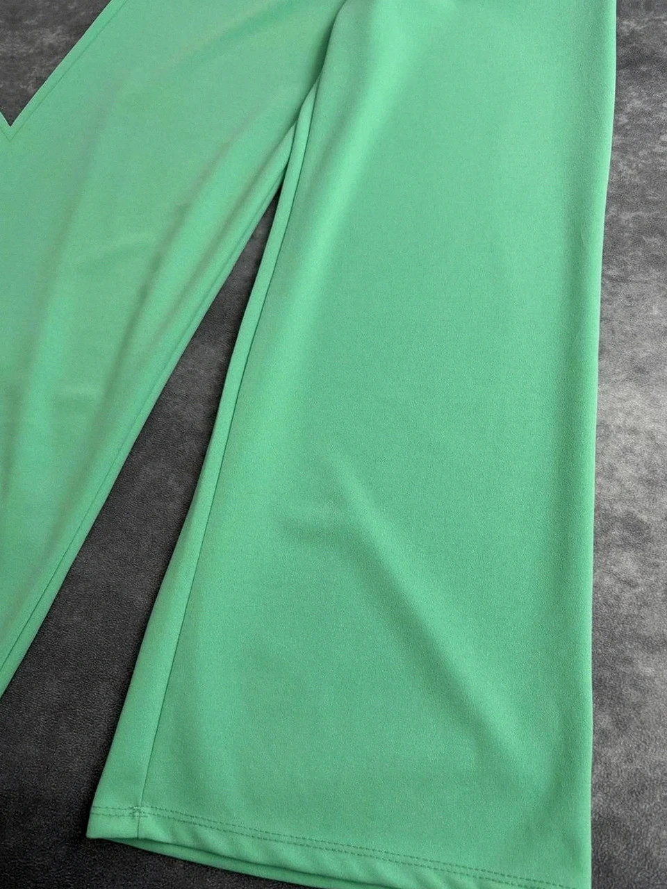 Palazzo Pants Mint Green High-Waisted with Button Detail🌺 – Vintage Dressing – taille M / 38 / 10 3