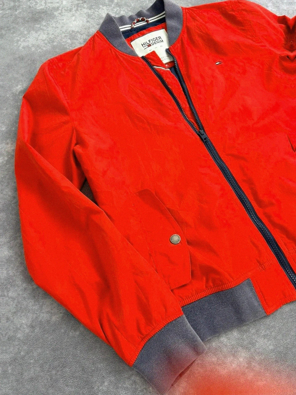 Bomber Jacket Red Tommy Hilfiger Denim S Vintage Streetwear Zip🌺 – Tommy Hilfiger – taille S 3