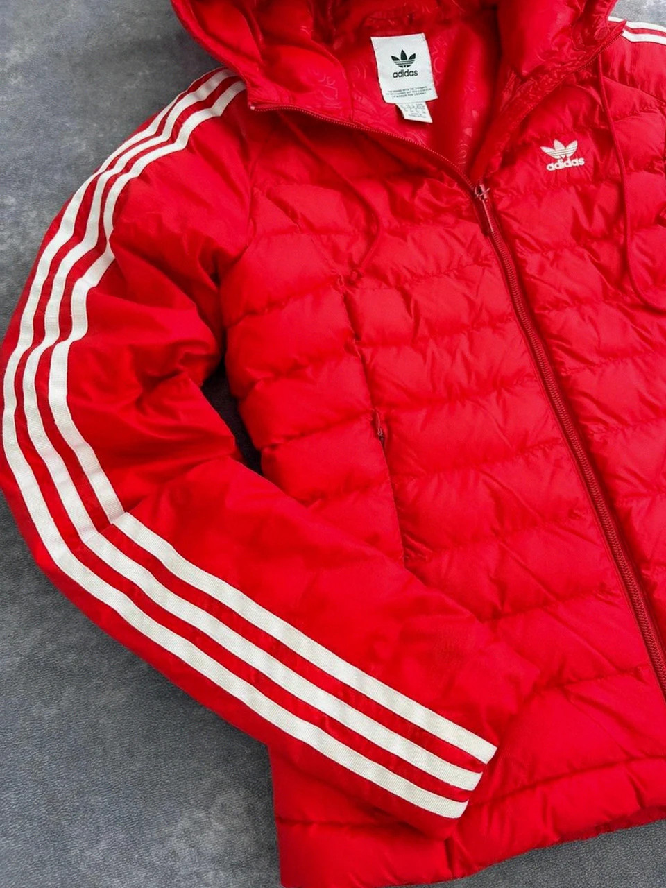 Puffer Jacket adidas Vintage Classic Style Red Original 90s Old Money 🌺 – adidas – taille S 3