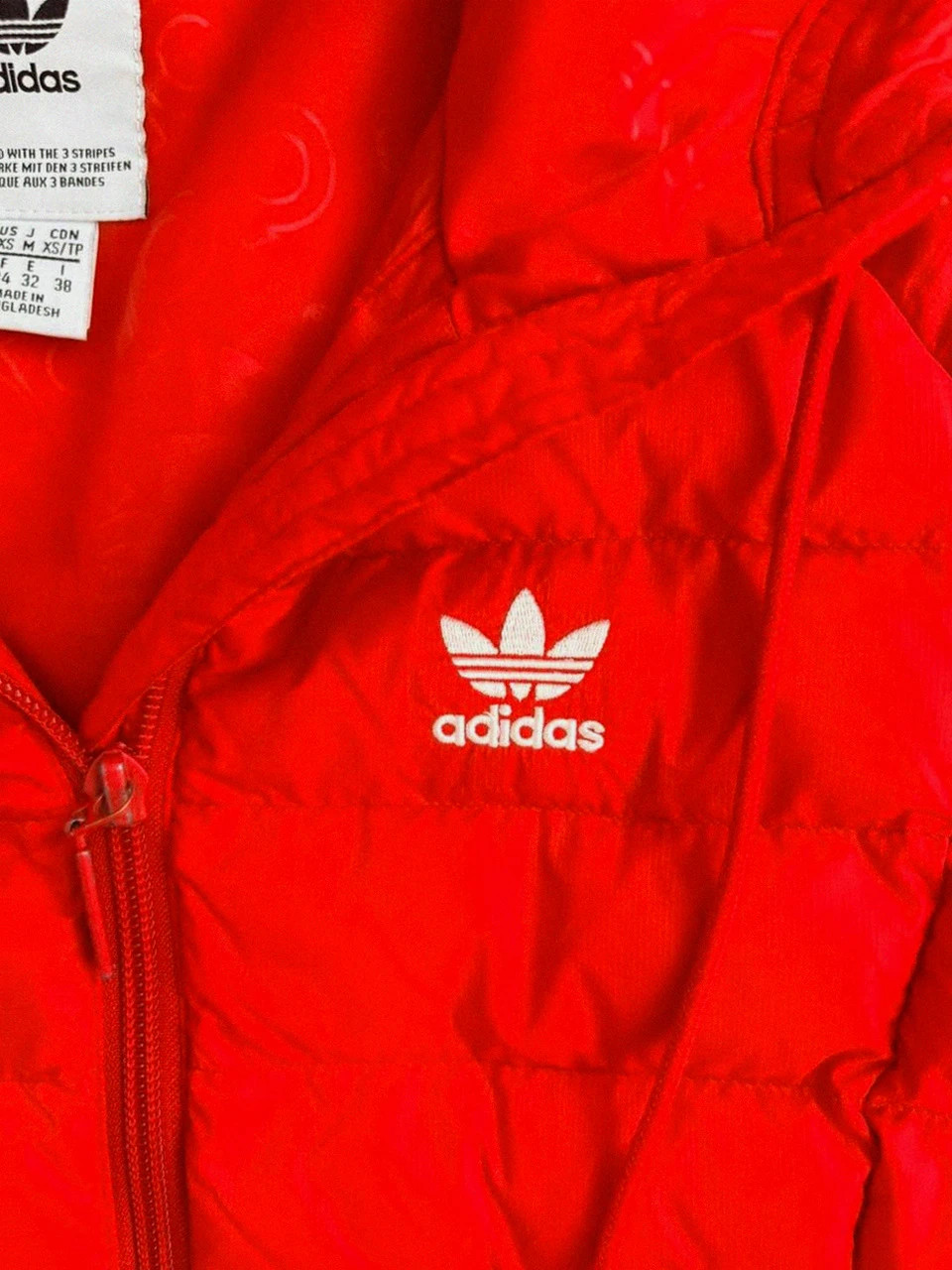 Puffer Jacket adidas Vintage Classic Style Red Original 90s Old Money 🌺 – adidas – taille S 4