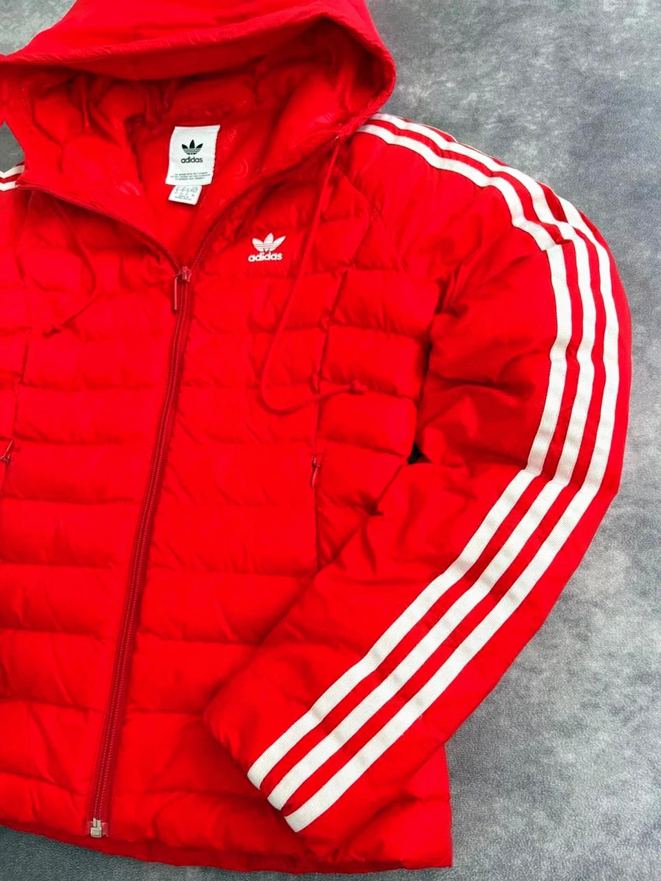 Puffer Jacket adidas Vintage Classic Style Red Original 90s Old Money 🌺 – adidas – taille S 2