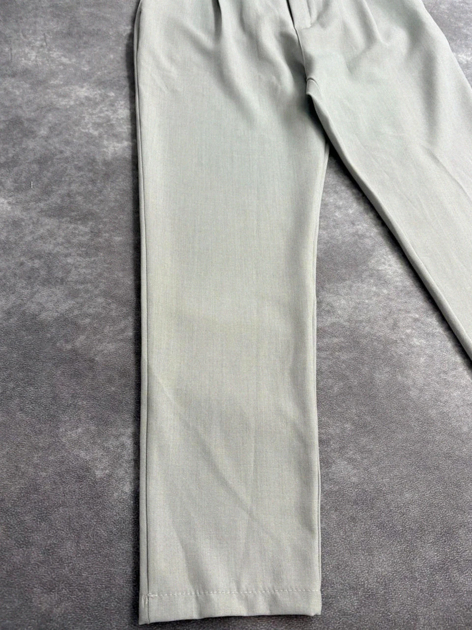 Pantalones elegantes rectos de cintura alta gris minimalistas formales para mujer🌺 – Vintage Dressing – taille M / 38 / 10 2