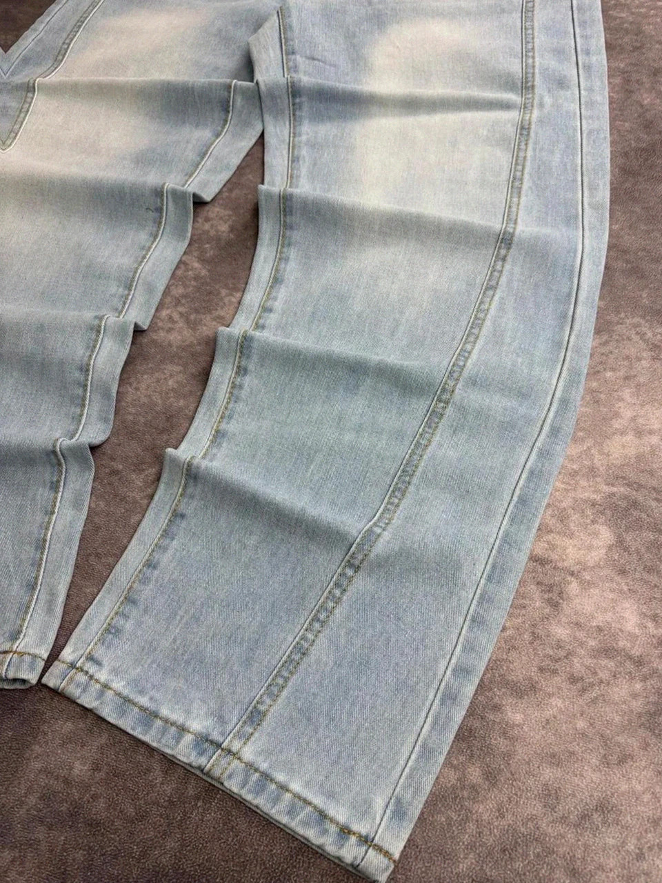 Vintage jeans light wash wide leg straight denim retro unisex baggy pants🌺 – Vintage Dressing – taille M 4
