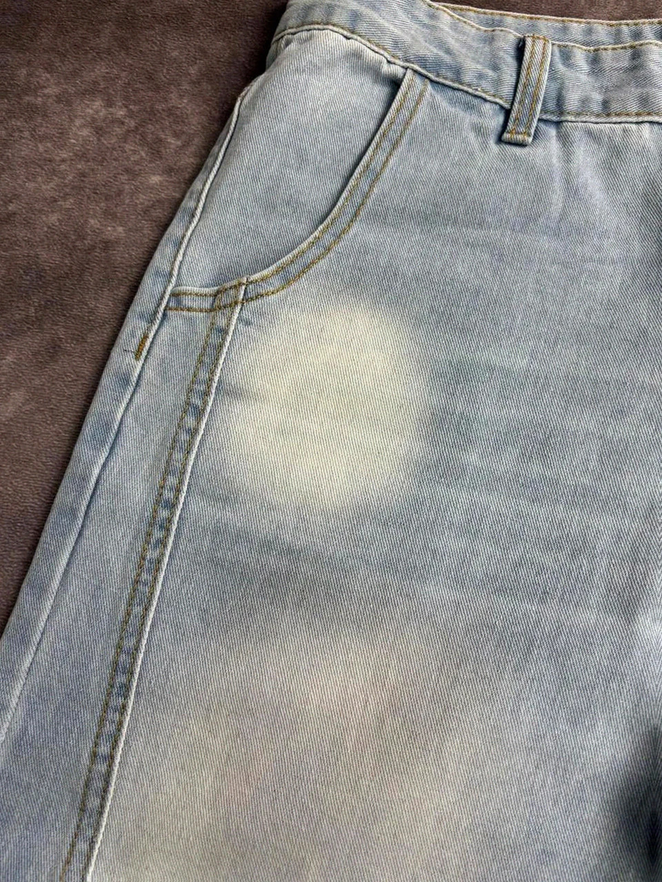 Vintage jeans light wash wide leg straight denim retro unisex baggy pants🌺 – Vintage Dressing – taille M 5