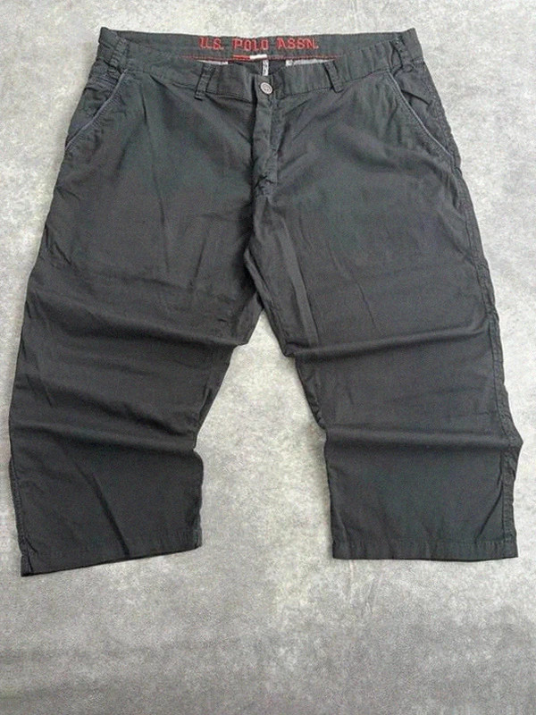 Chino Shorts U.S Polo Assn Negro Casual Hombres Verano Bermuda Algodón Slim Vintage Y2K 🌺