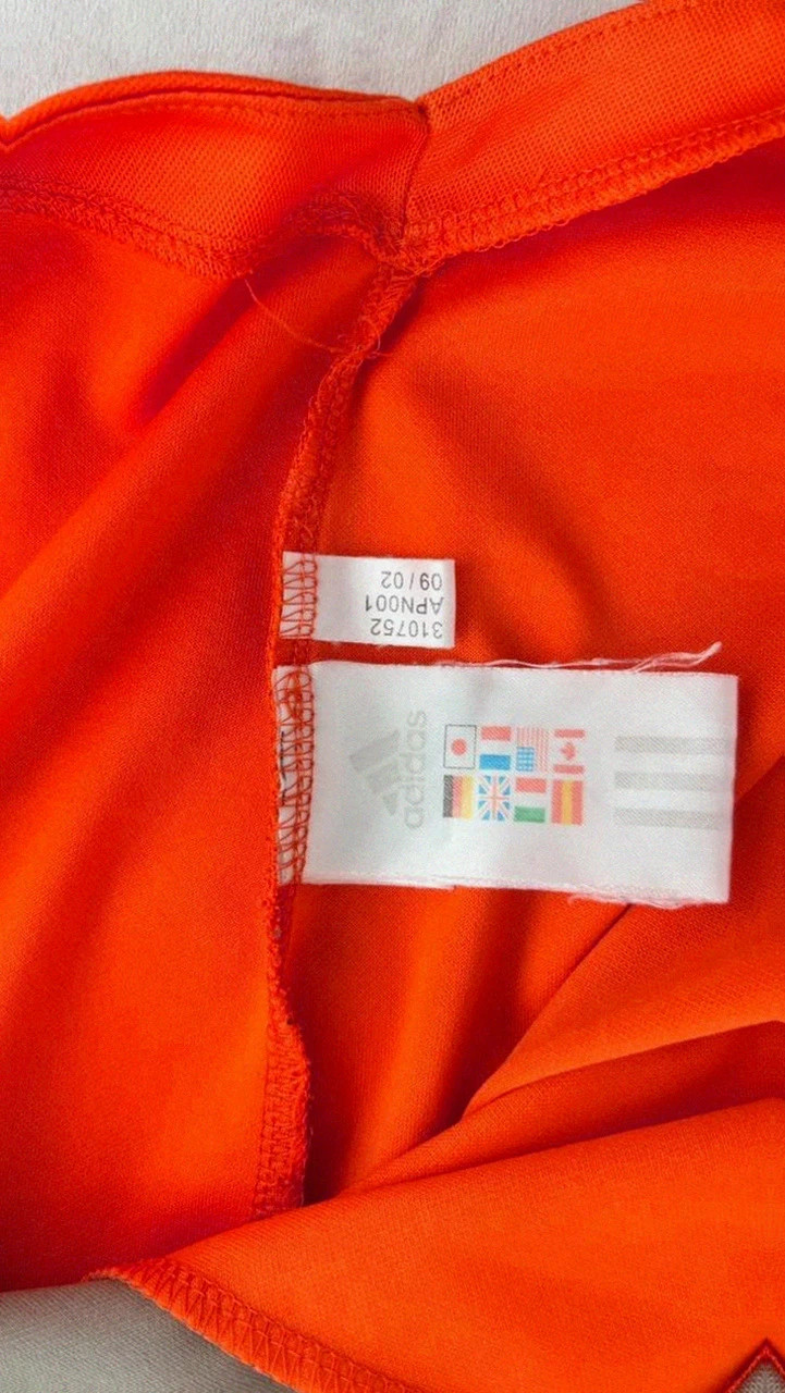 Adidas Polo Shirt Vintage Orange Retro Style Number 3 Y2K 90s Streetwear🌺 – adidas – taille L 2