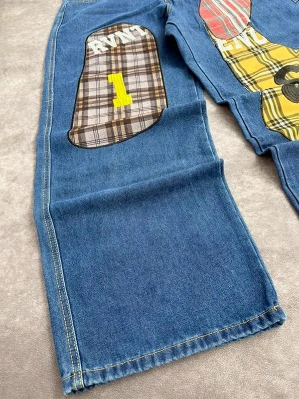 Baggy patchwork Y2K pants Retrostyle Streetwear Vintage Hip Hop 2000's japan archive🌺 – Japan Style – taille L 2