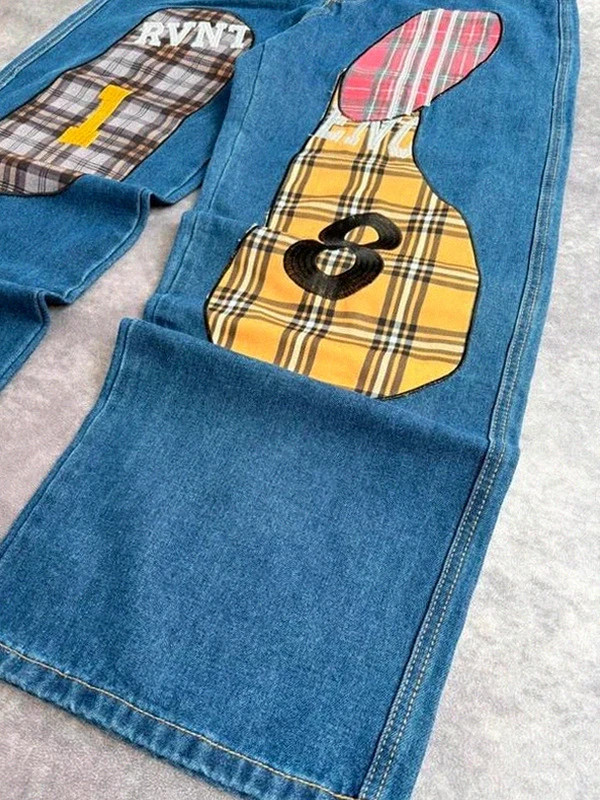Baggy patchwork Y2K pants Retrostyle Streetwear Vintage Hip Hop 2000's japan archive🌺 – Japan Style – taille L 3