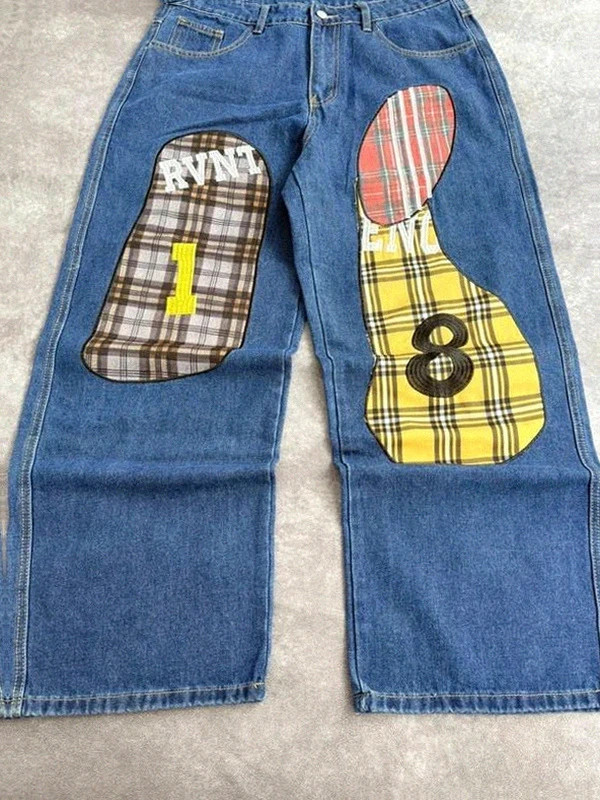 Baggy patchwork Y2K pants Retrostyle Streetwear Vintage Hip Hop 2000's japan archive🌺