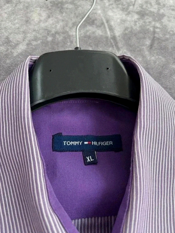 Camisa Tommy Hilfiger Mens Micro Striped Long Sleeve Button Down Fit Classic Size XL🌺 – Tommy Hilfiger – taille XL 5