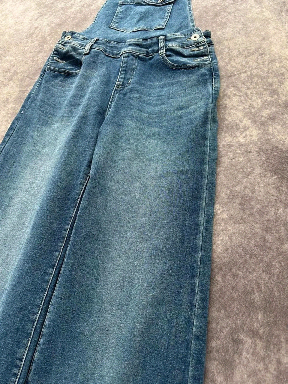 Overalls denim long adjustable straps vintage blue jean dungarees old money colombia – Japan Style – taille L 3