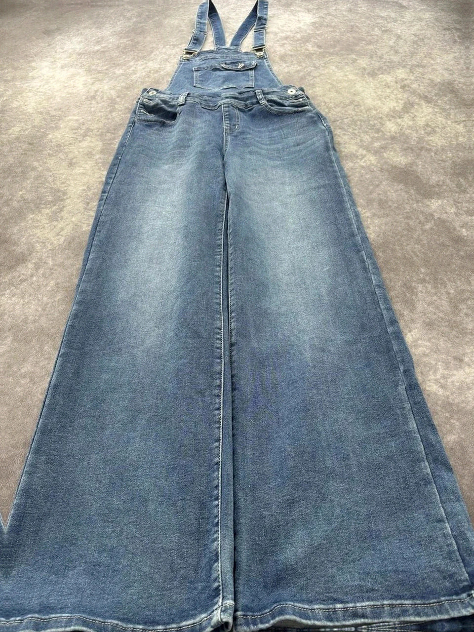 Overalls denim long adjustable straps vintage blue jean dungarees old money colombia